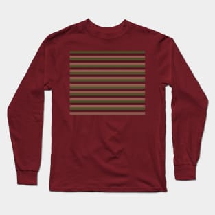 Red / Green "Fabric" lines pattern Long Sleeve T-Shirt